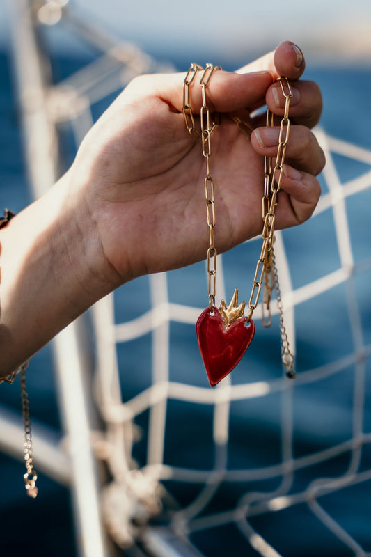 Collar corazon Rey